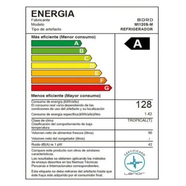 FRIGOBAR BORD 93 L SILVER - MI120S-M - 3