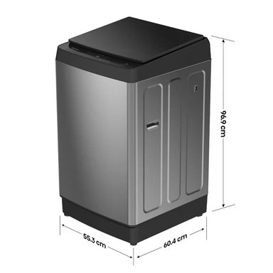 LAVADORA HISENSE TAPA TRANSPARENTE 14 KG CARGA SUPERIOR GRIS - WT3K1423UT - 3