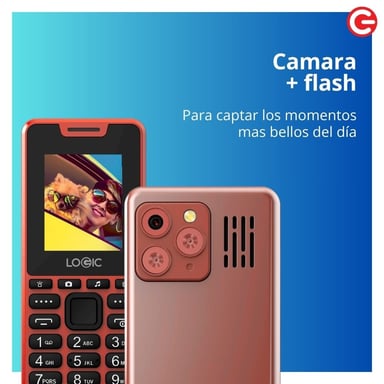 CELULAR BASICO LOGIC B7 2G DUAL SIM - MELON - 3