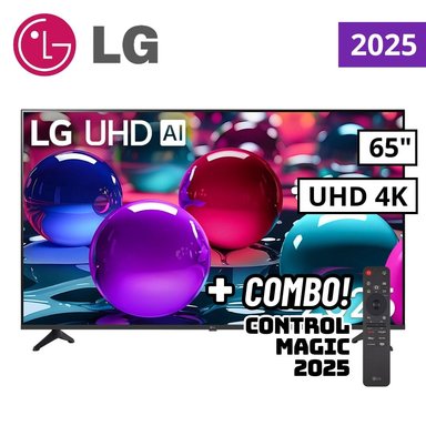 TELEVISOR LG 65 SMART TV THINQ AI WEBOS HUB 4K UHD LED 2025 - 65UA7300PSB + CONTROL MAGIC 2025