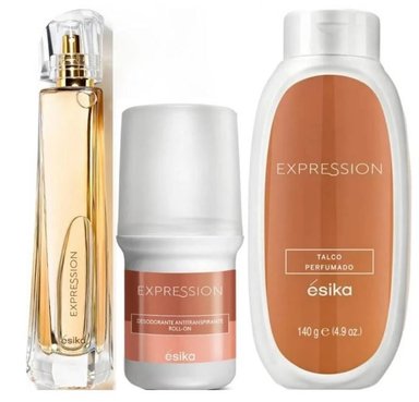 SET PERFUME ESIKA EXPRESSION HOMBRE EDP + DESODORANTE Y TALCO