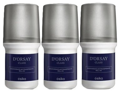 DESODORANTE ESIKA DORSAY CLASS ROLL ON 50ML PACK X3