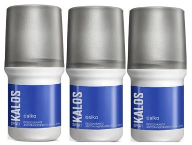 DESODORANTE ESIKA KALOS ROLL ON MASCULINO 50ML PACK X3