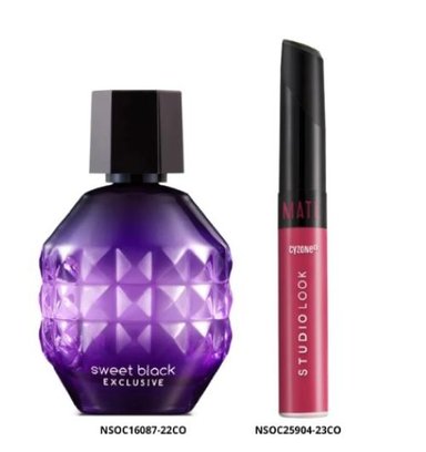 SET FRAGANCIAS CYZONE SWEET BLACK EXCLUSIVE PERFUME + LABIAL MUJER EAU DE PARFUM 55 ML