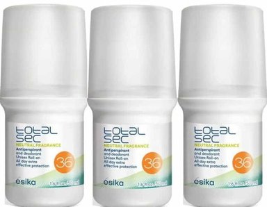 PACK X3 TOTAL SEC UNISEX DESODORANTE ROLL ON DE ESIKA 50ML