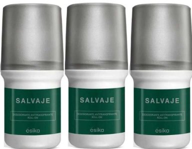 PACK X3 SALVAJE DESODORANTE ROLL ON DE ESIKA MASCULINO 50ML