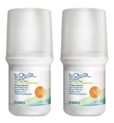 SET X 2 DESODORANTE ANTI-TRANSPIRANTE ROLL ON TOTAL SEC ÉSIKA