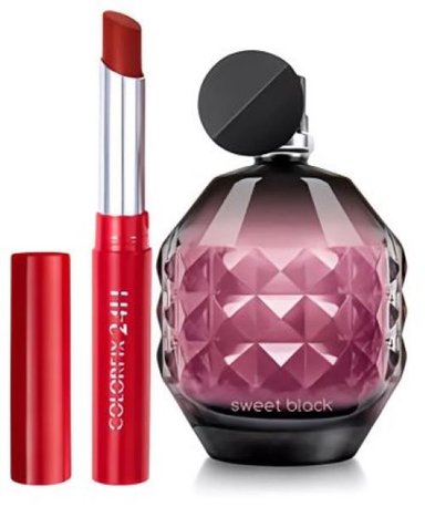 SET SWEET BLACK PERFUME DE MUJER +LABIAL
