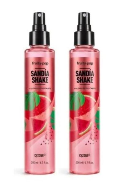PACK X2 FRUITY POP SANDIA SHAKE COLONIA REFRESCANTE 200 ML CYZONE