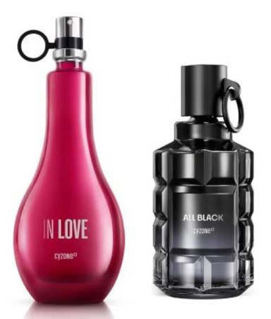 SET DE PERFUMES ALL BLACK + IN LOVE