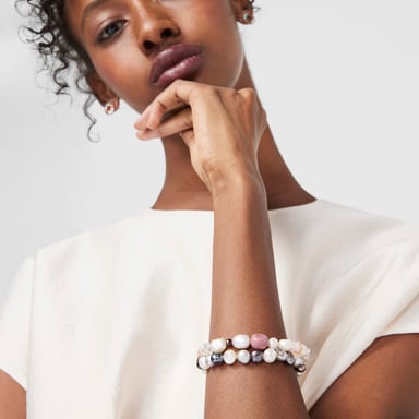 PULSERA TOUS PERLA CULTIVA GEMAS1 PLATA LEY - 5