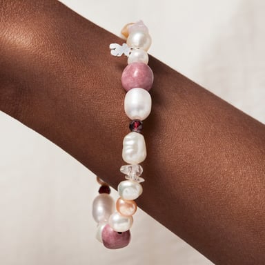 PULSERA TOUS PERLA CULTIVA GEMAS1 PLATA LEY - 7