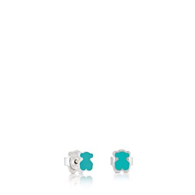 PENDIENTES TOUS 1 6MM ESMALTE PLATA LEY