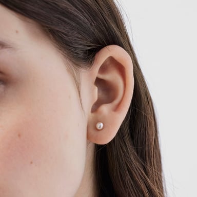 PENDIENTES PLATA 1 LEY 14MM PERLA CULT. - 5