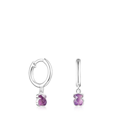 ARETES TOUS CRIOLLA 1 LEY AMATISTA 4MM