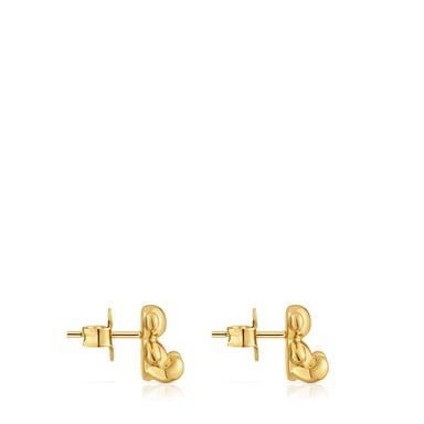 PENDIENTES TOUS 1ª BAÑO ORO BOLD BEAR PLATA LEY - 2