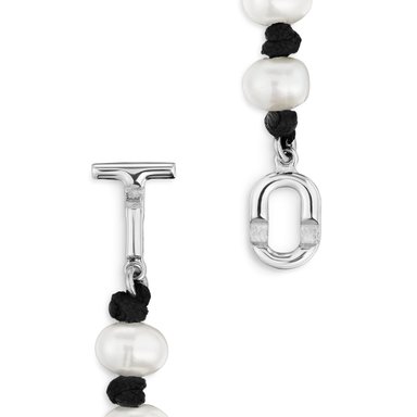 COLLAR DE NYLON NEGRO CON PERLAS CULTIVADAS 42 CM TOUS MANIFESTO - 3