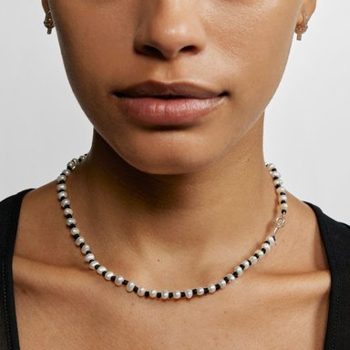 COLLAR DE NYLON NEGRO CON PERLAS CULTIVADAS 42 CM TOUS MANIFESTO - 6