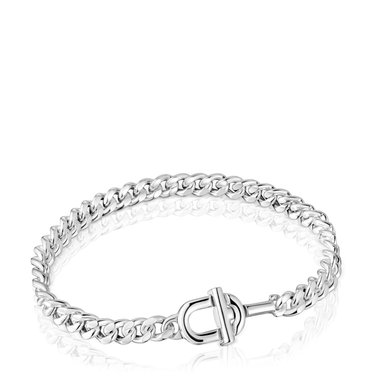 PULSERA TOUS PLATA 1 LEY 17.5CM
