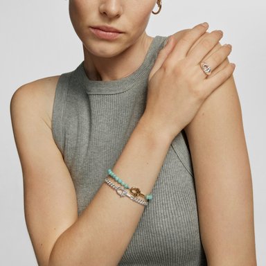 PULSERA TOUS PLATA 1 LEY 17.5CM - 7