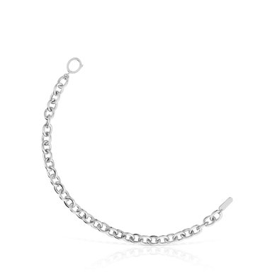 PULSERA PLATA 1ªLEY CIERRE OVAL 19CM