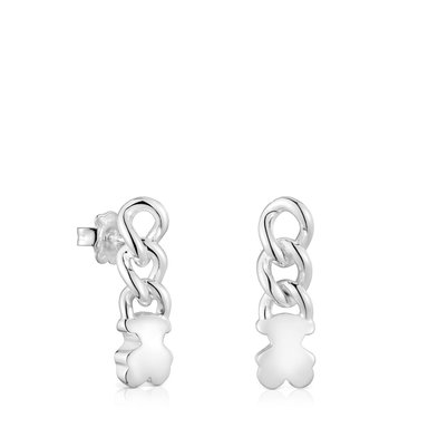 PENDIENTES TOUS PLATA 1ª LEY OSO CADENA 25.5MM