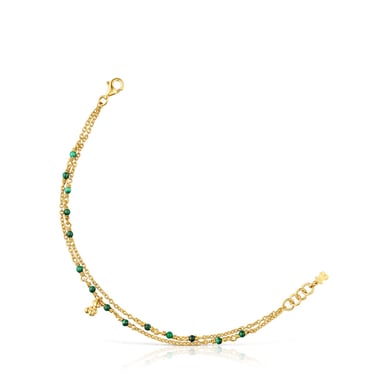 PULSERA PLATA 1 LEY BA O ORO MALAQUITA - 1
