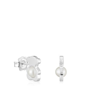 PENDIENTES TOUS PLATA 1ª LEY OSO PERLA 12MM