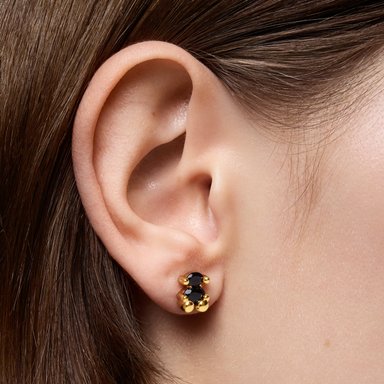 PENDIENTES TOUS PLATA 1ª LEY BAÑO OSO ONIX - 6