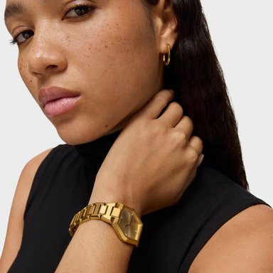 RELOJ ACERO IP DORADO BRAZALETE - 4