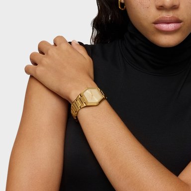 RELOJ ACERO IP DORADO BRAZALETE - 5