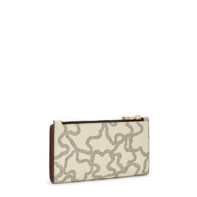 BILLETERA S. FLAT KAOS ICON BEIGE-MULTI