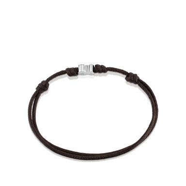 PULSERA CORDON MARRON OSO ACERO