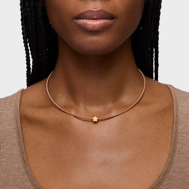 COLGANTE TOUS PLATA 1ªLEY BAÑO ORO FLOR 7MM