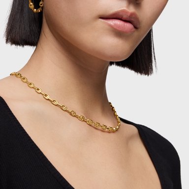 GARGANTILLA TOUS PLATA 1ªLEY BAÑO ORO 45,5CM