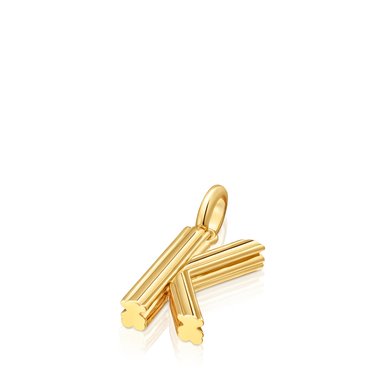 COLGANTE TOUS PLATA 1ªLEY BAÑO ORO K - 4