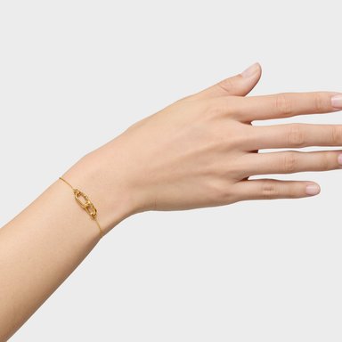 PULSERA TOUS PLATA ORO 1ªLEY DOBLE CIERRE OVAL - 3