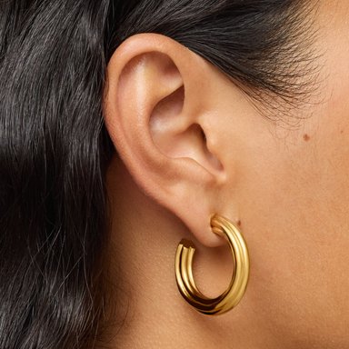 CRIOLLAS TOUS PLATA 1ª LEY BAÑO ORO 30MM FLOR