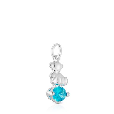 COLGANTE TOUS DIJE MOTIVO OSO PLATA ZAFIRO AZUL BOLD BEAR LGG - 2