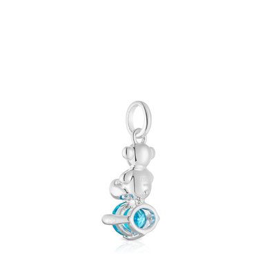 COLGANTE TOUS DIJE MOTIVO OSO PLATA ZAFIRO AZUL BOLD BEAR LGG - 3