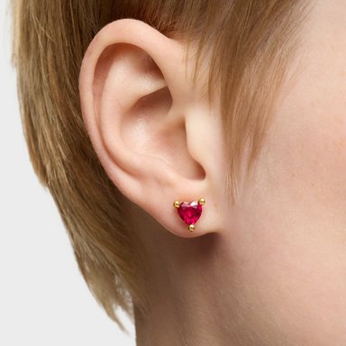 PENDIENTES TOUS CORTOS CON BAÑO ORO 18 KT GARDEN OF LOVE LGG - 6