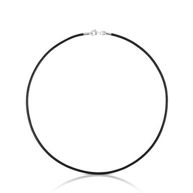 GARGANTILLA PLATA 1 LEY CUERO 2MM