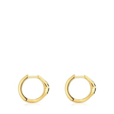 ARETES BAÑO DE ORO Y OSO ICON COLOR