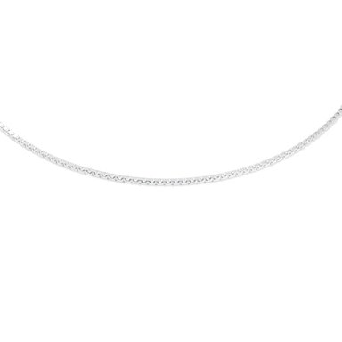 GARGANTILLA DE PLATA CON ANILLAS CUADRADAS, 45 CM CHAIN