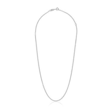 GARGANTILLA DE PLATA CON ANILLAS, 40 CM CHAIN