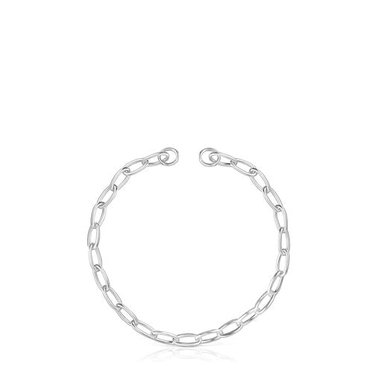 PULSERA PLATA LEY OVAL MEDIANO 16CM