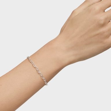 PULSERA PLATA LEY OVAL MEDIANO 16CM - 3