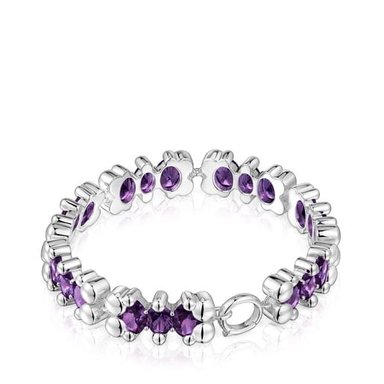 PULSERA PLATA OSOS LGG ZAFIRO LILA