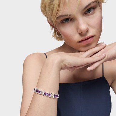 PULSERA PLATA OSOS LGG ZAFIRO LILA - 3