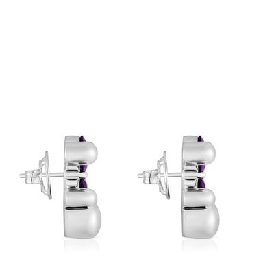 ARETE PLATA  OSO LGG ZAFIRO LILA